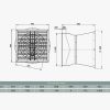 Extractor Q 24” de cono con persiana